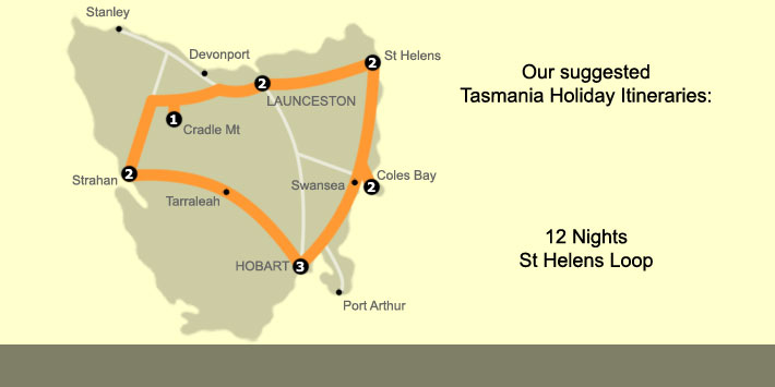 12 Nights St Helens Loop Tasmania Holiday Itinerary