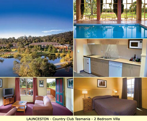 Launceston Accommodation for Family of 2 Adults and 2 Children - Country Club Tasmania - 2 Bedroom Villa