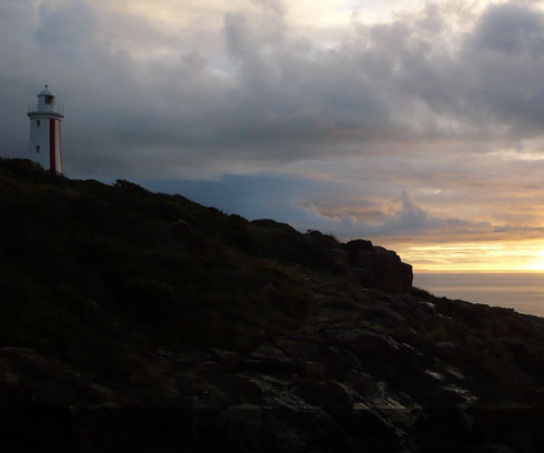 The Lighthouse sits atop the Devonport Bluff