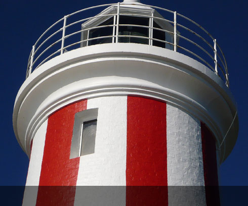 Striking colours of the Devonport Lighthouse