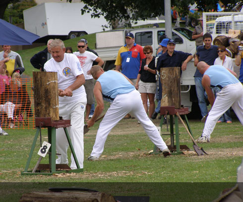 Woodchopping at the Devonport Regatta Festival - Held February/March