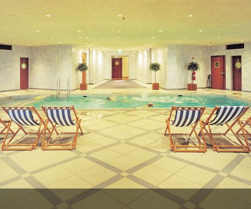 Catching up on a few laps in Wrest Point Hotel's indoor pool