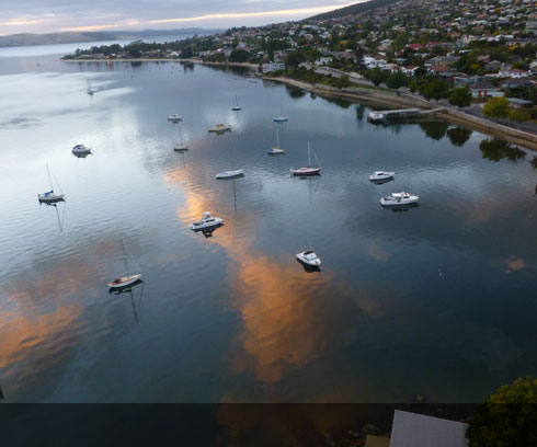 Early morning at Hobarts Sandy Bay