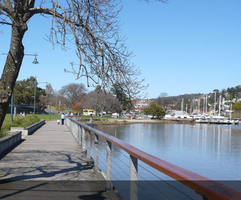 The boardwalk on the Tamar River Launceston