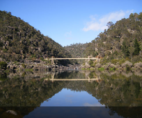 Relefecting its finest moment Cataract Gorge near the city centre of Launceston