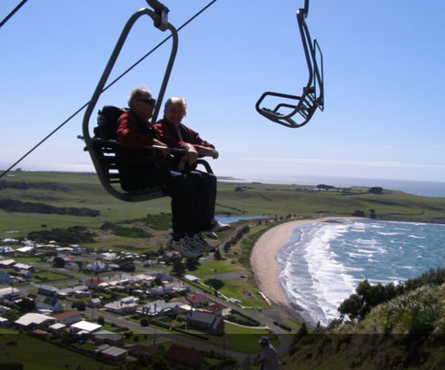 Chairlift to the summit of Stanleys Nut