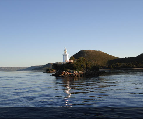 Lovely Sarah Island from a Gordon River Cruise which departs from Strahan