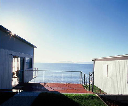 Views across the crystal waters to the Freycinet Peninsula - Swansea Beach Chalets