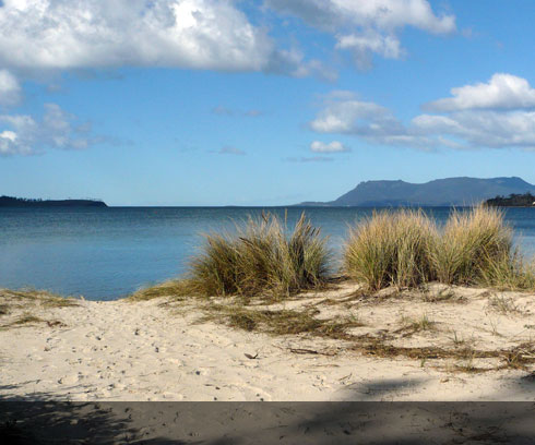 Pure heaven on Tasmania's East Coast with Maria Island in the background